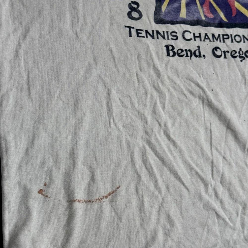 Vtg Hanes 2008 Collier Cup Tennis Championships Bend Oregon T-Shirt XL Cream - Picture 7 of 10